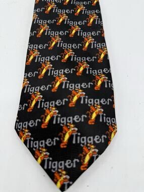 Disney Tigger Mens Necktie Winnie the Pooh Black Novelty Character Tie